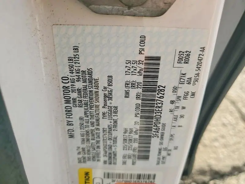 2014 FORD FUSION SE  