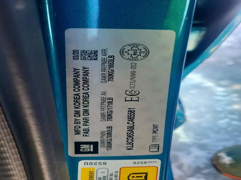 2020 CHEVROLET SPARK 1LT  