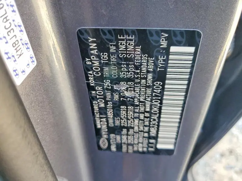 2019 HYUNDAI TUCSON SEL  