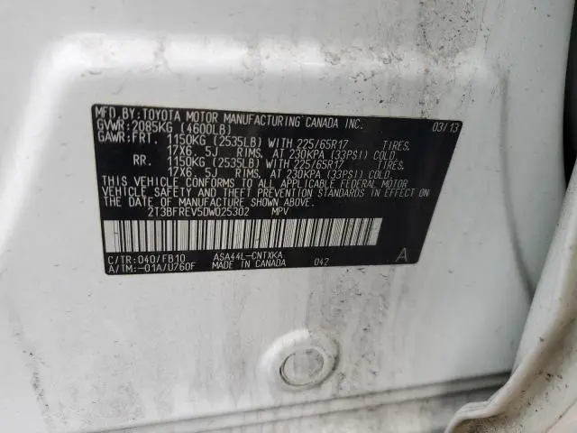 2013 TOYOTA RAV4 LE