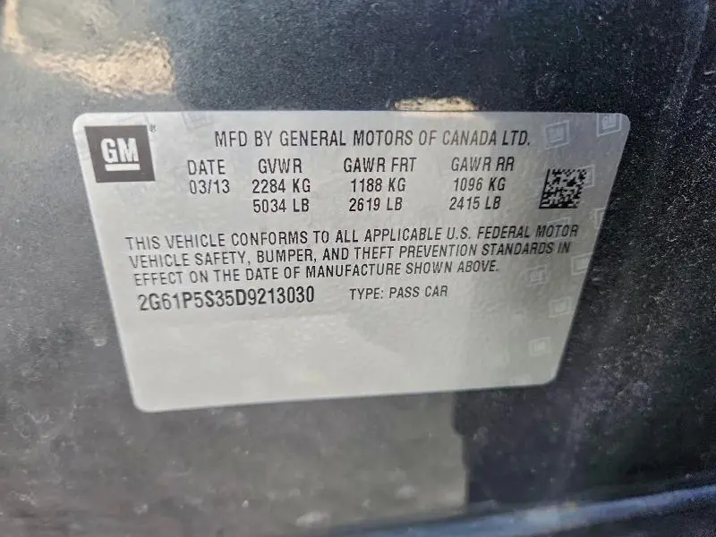 2013 CADILLAC XTS LUXURY COLLECTION  