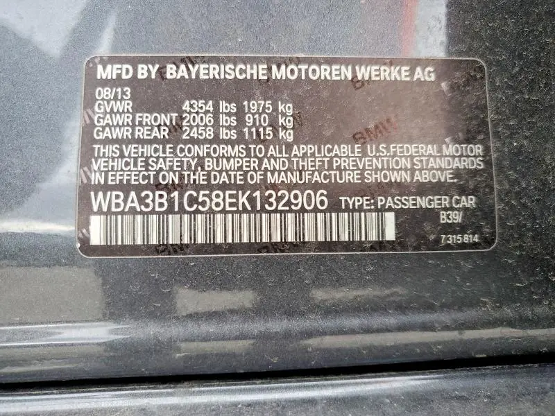 2014 BMW 320 I  