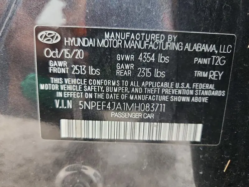 2021 HYUNDAI SONATA SEL  