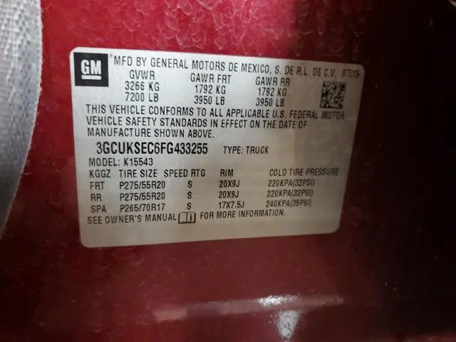 2015 CHEVROLET SILVERADO K1500 LTZ  