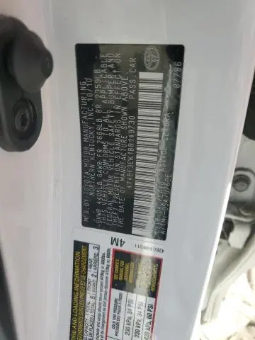 2011 TOYOTA CAMRY BASE  