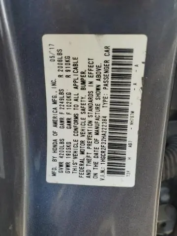 2017 HONDA ACCORD LX  