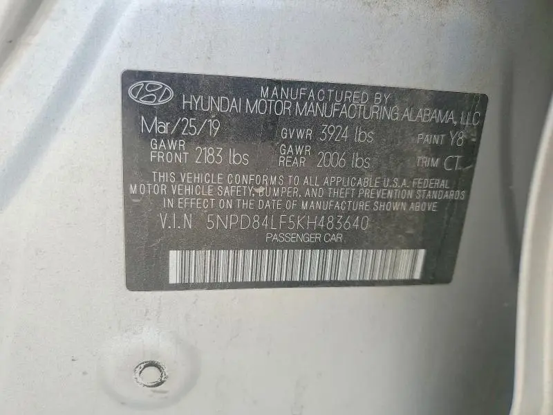 2019 HYUNDAI ELANTRA VALUE EDITION  