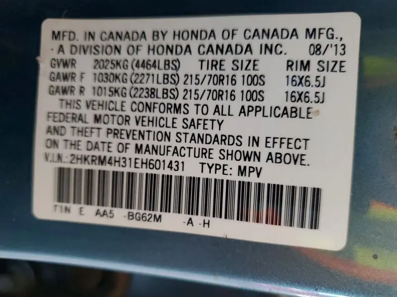 2014 HONDA CR-V LX  