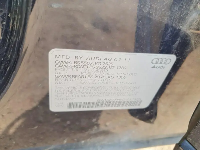 2012 AUDI Q5 PREMIUM PLUS  