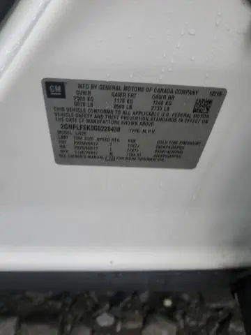 2016 CHEVROLET EQUINOX LT  