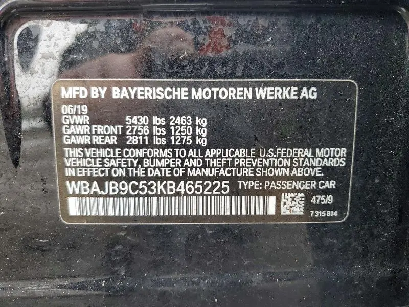 2019 BMW M550XI   