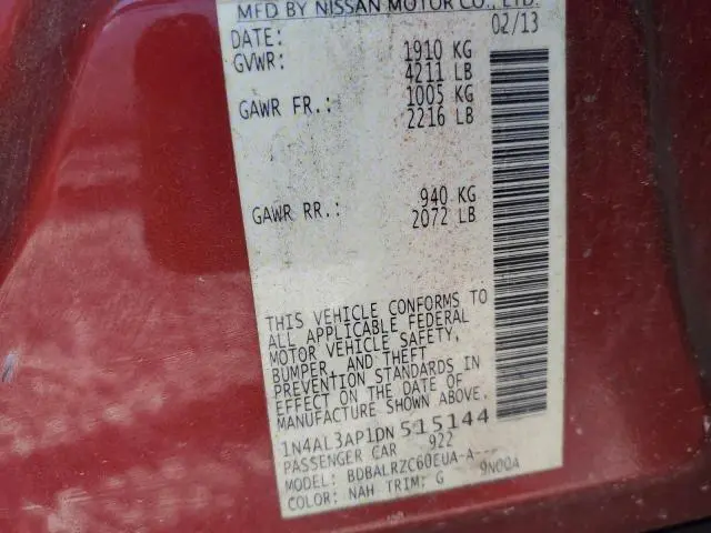 2013 NISSAN ALTIMA 2.5  