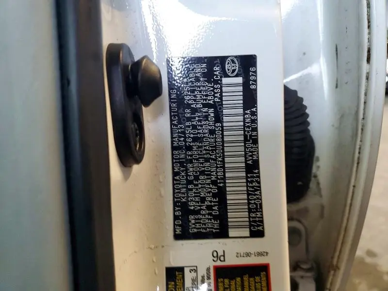 2013 TOYOTA CAMRY HYBRID  