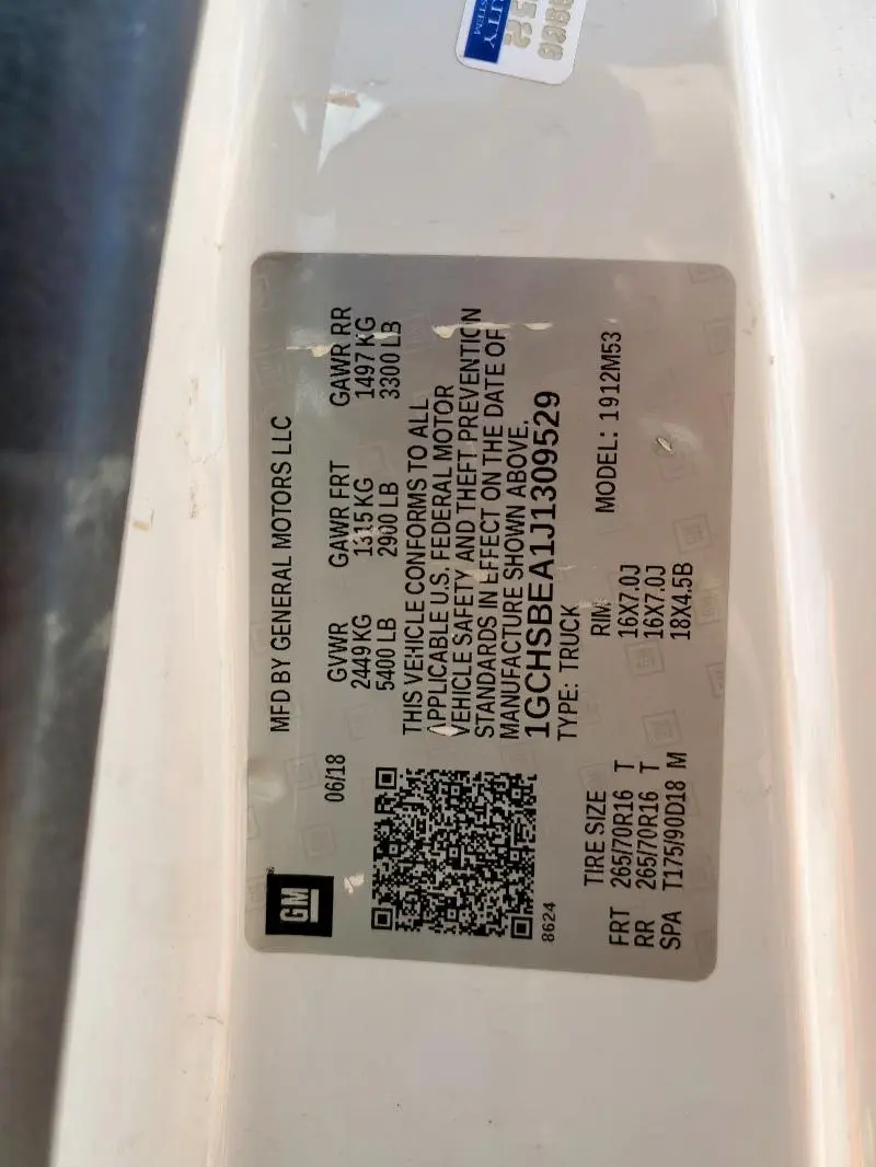 2018 CHEVROLET COLORADO   