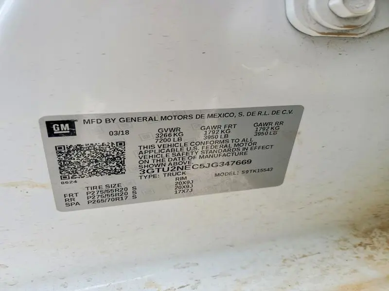 2018 GMC SIERRA K1500 SLT  