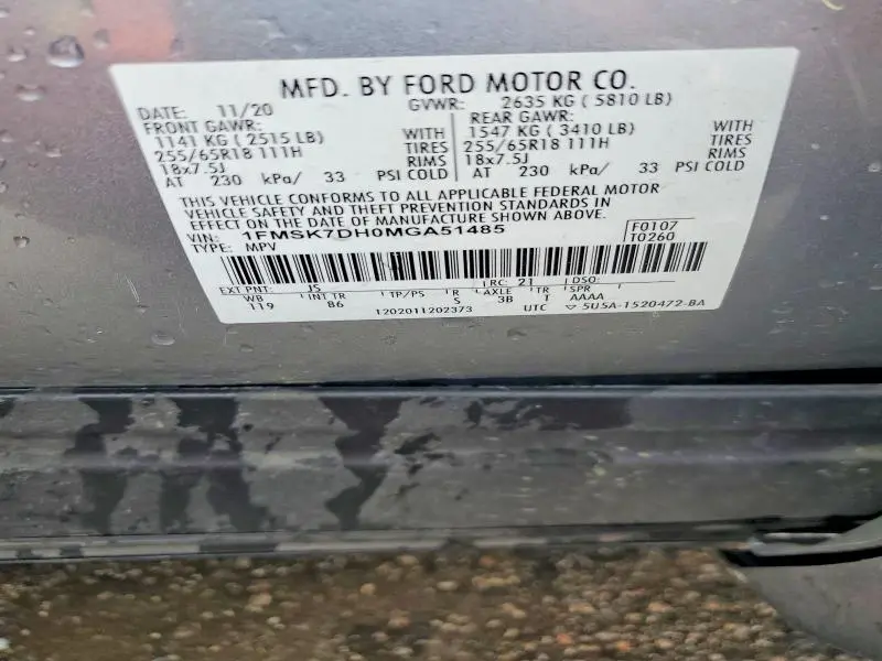 2021 FORD EXPLORER XLT  