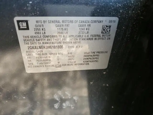 2017 GMC TERRAIN SLE  