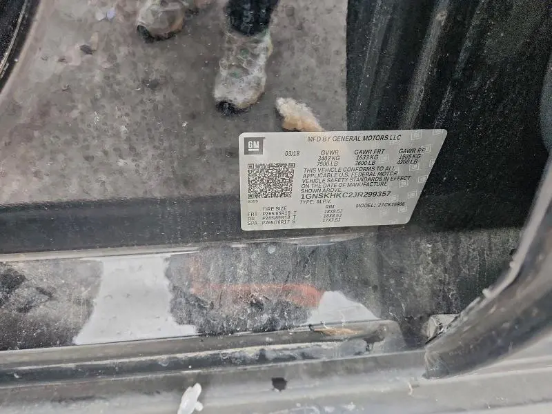 2018 CHEVROLET SUBURBAN K1500 LT  