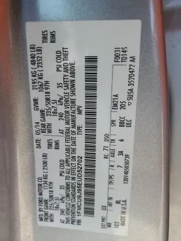2014 FORD ESCAPE TITANIUM  