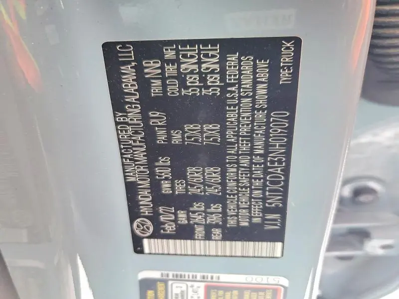 2022 HYUNDAI SANTA CRUZ SEL  