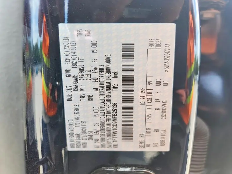2021 FORD F150 SUPERCREW  