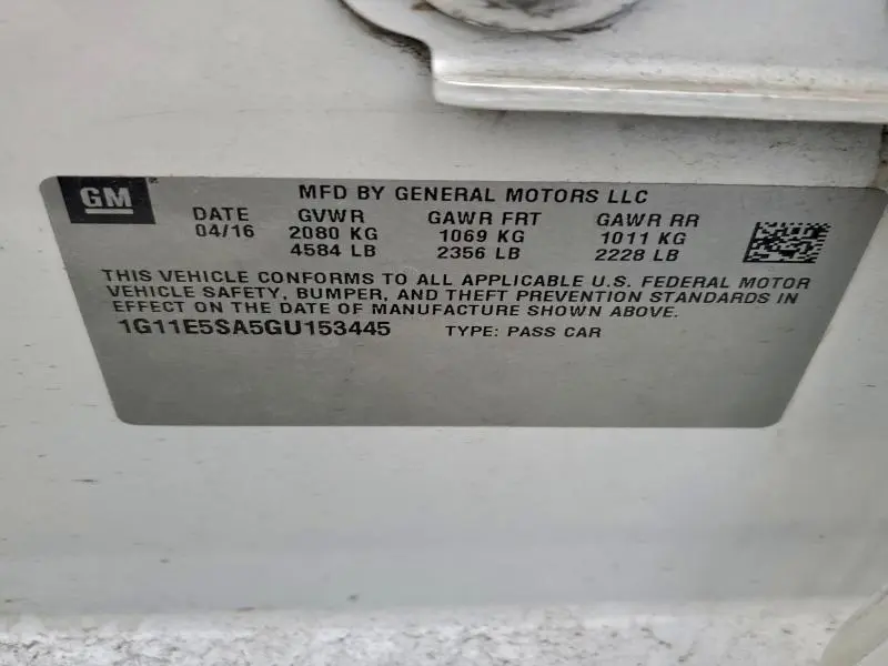 2016 CHEVROLET MALIBU LIMITED LTZ  