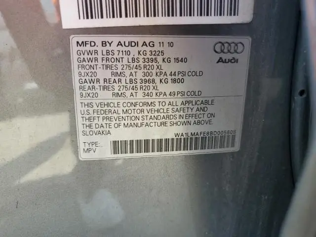 2011 AUDI Q7 PREMIUM PLUS