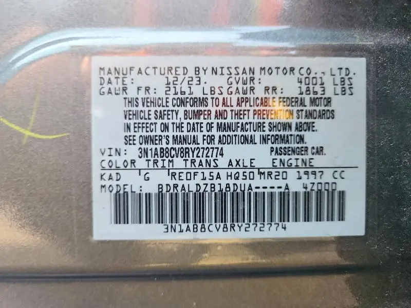 2024 NISSAN SENTRA SV  
