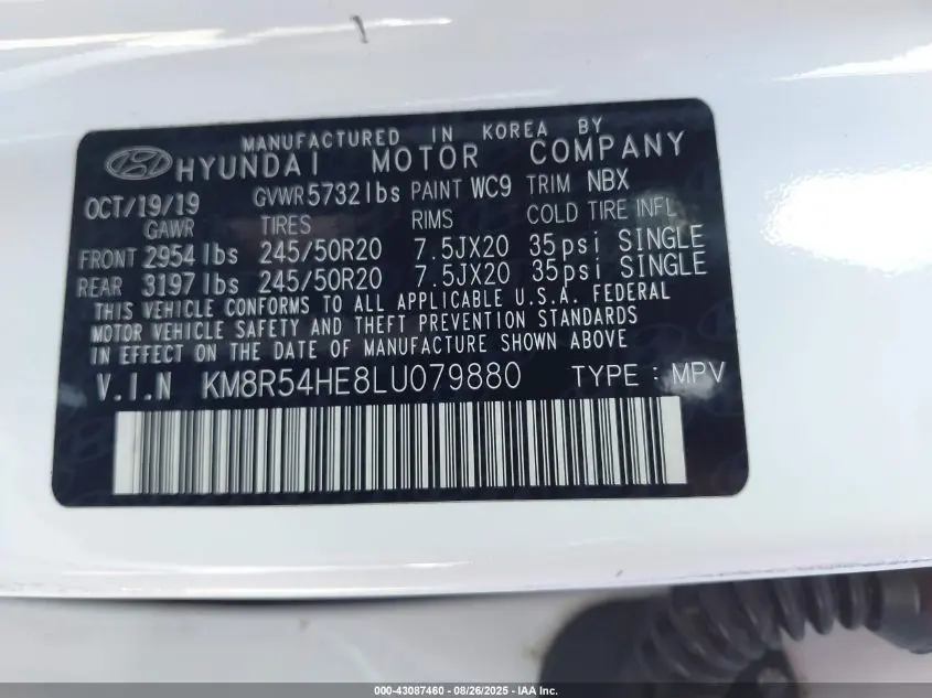 2020 HYUNDAI PALISADE LIMITED