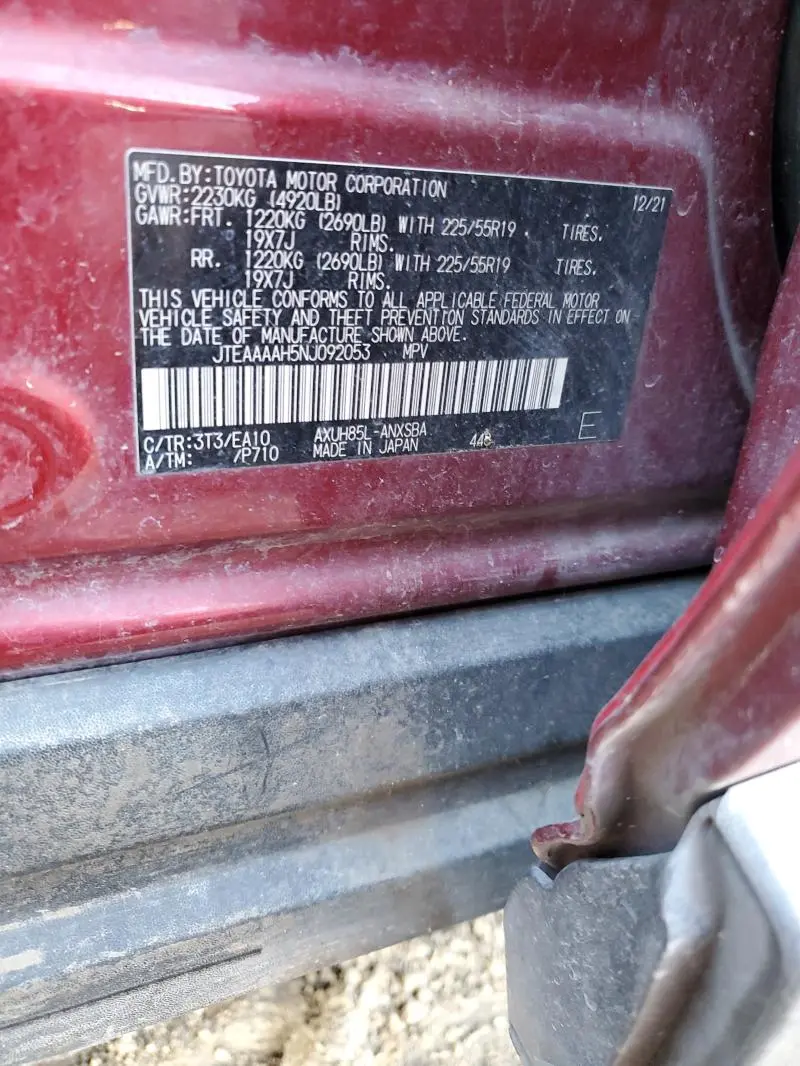 2022 TOYOTA VENZA LE  