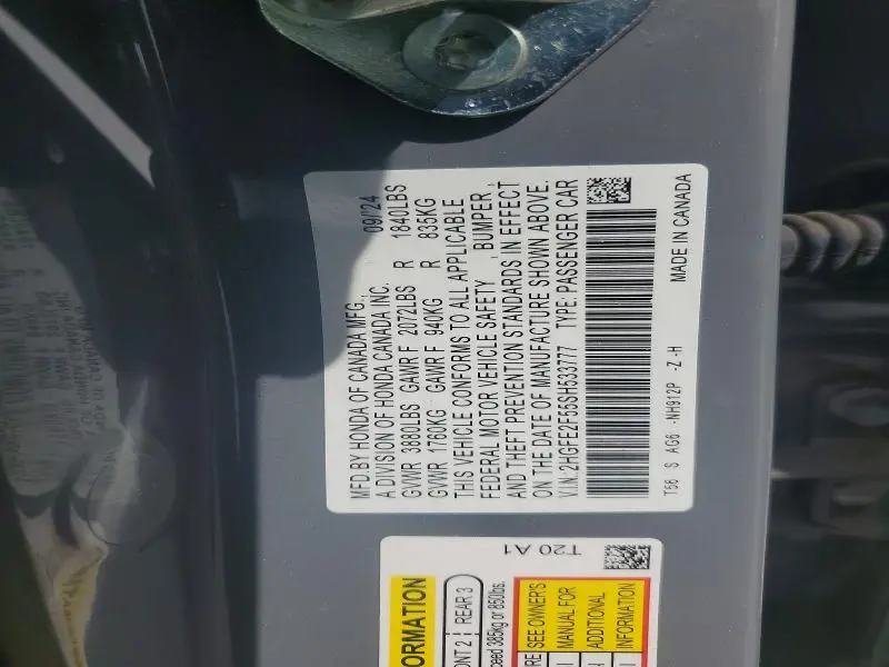 2025 HONDA CIVIC   