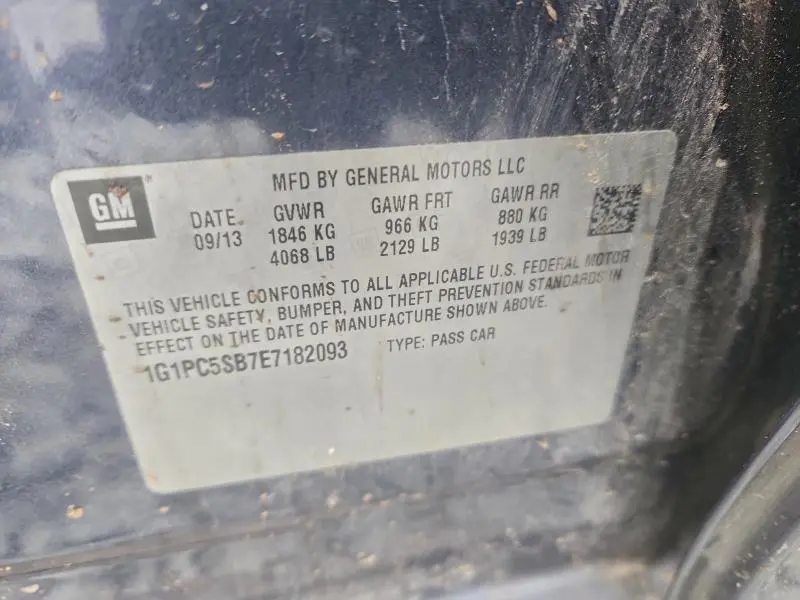 2014 CHEVROLET CRUZE LT  