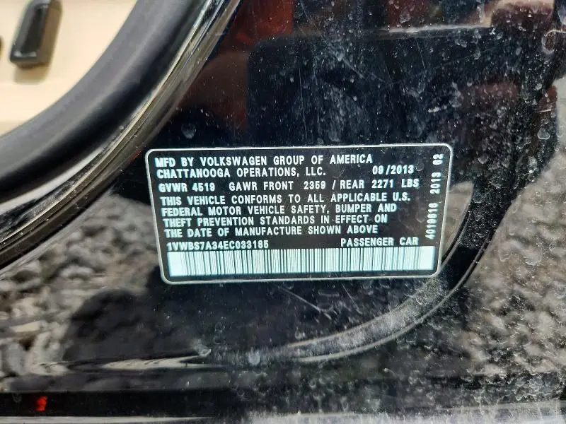 2014 VOLKSWAGEN PASSAT SE  