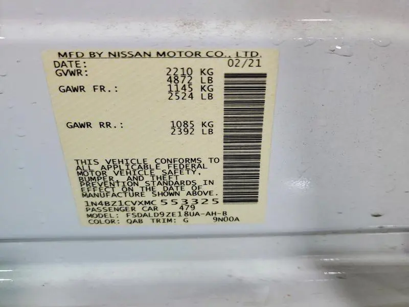 2021 NISSAN LEAF SV PLUS  