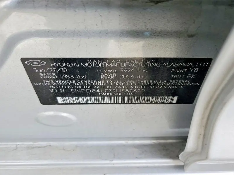 2018 HYUNDAI ELANTRA SEL  