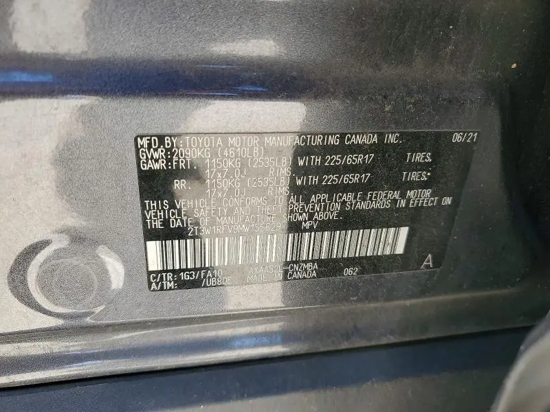 2021 TOYOTA RAV4 XLE  