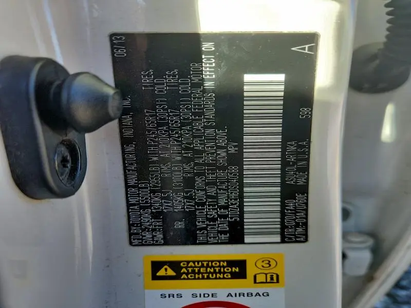 2013 TOYOTA HIGHLANDER BASE  