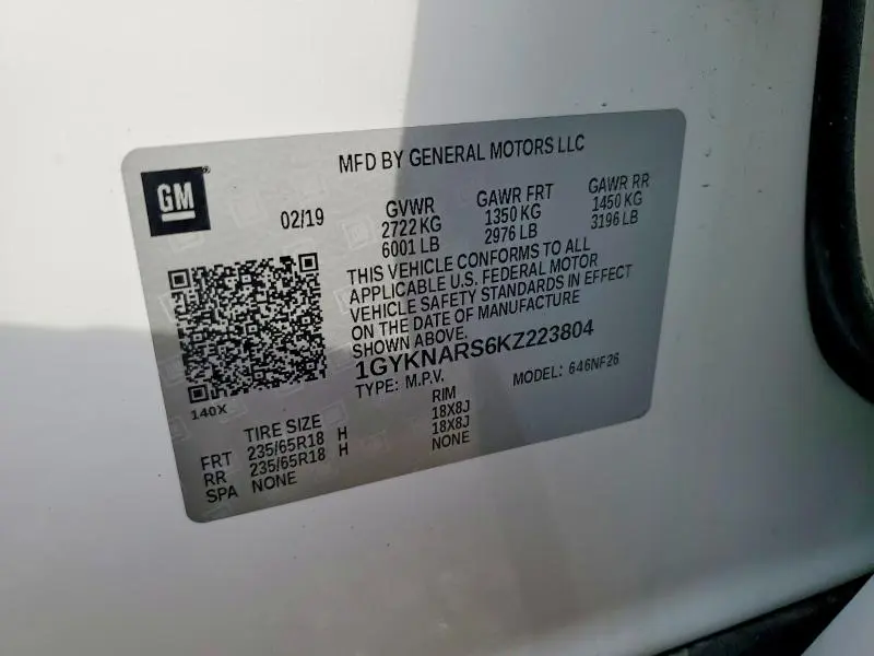 2019 CADILLAC XT5   