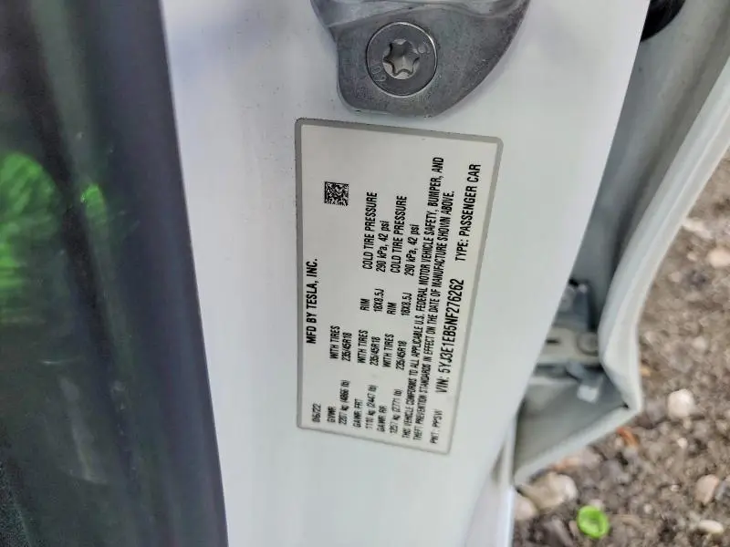 2022 TESLA MODEL 3   