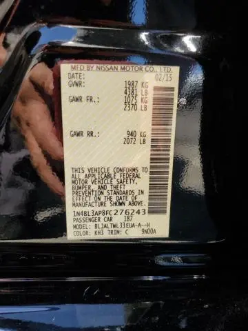 2015 NISSAN ALTIMA 3.5S  