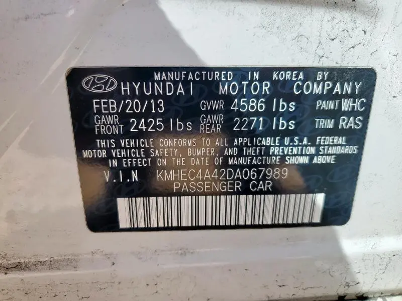 2013 HYUNDAI SONATA HYBRID  