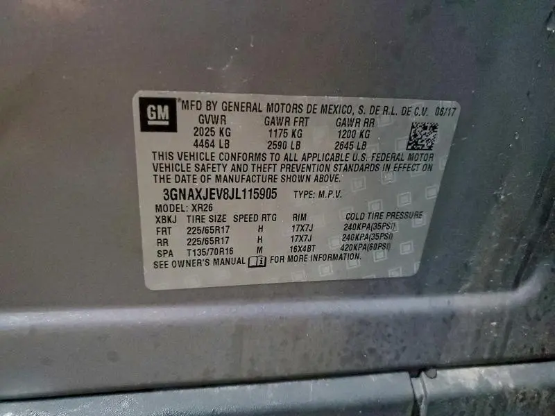 2018 CHEVROLET EQUINOX LT  