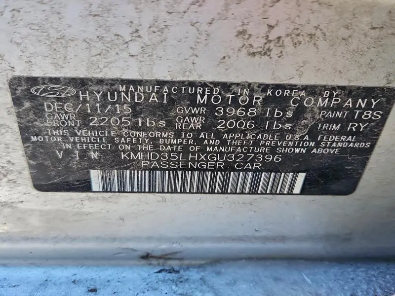 2016 HYUNDAI ELANTRA GT   