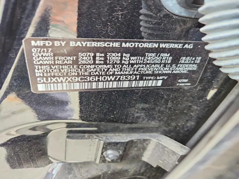 2017 BMW X3 XDRIVE28I  