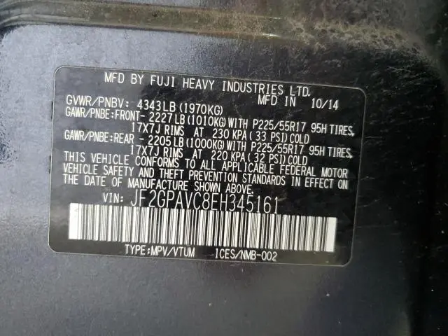 2014 SUBARU XV CROSSTREK 2.0 PREMIUM  