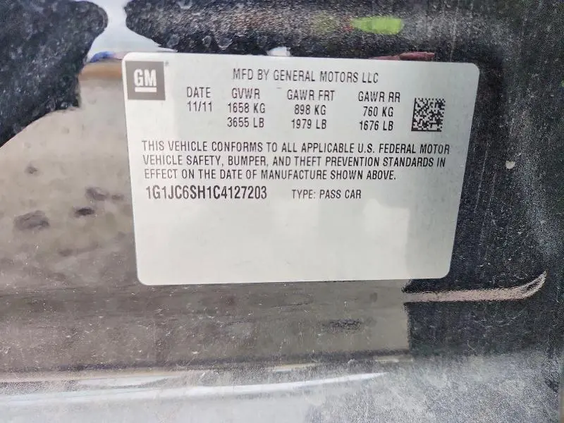 2012 CHEVROLET SONIC LT  