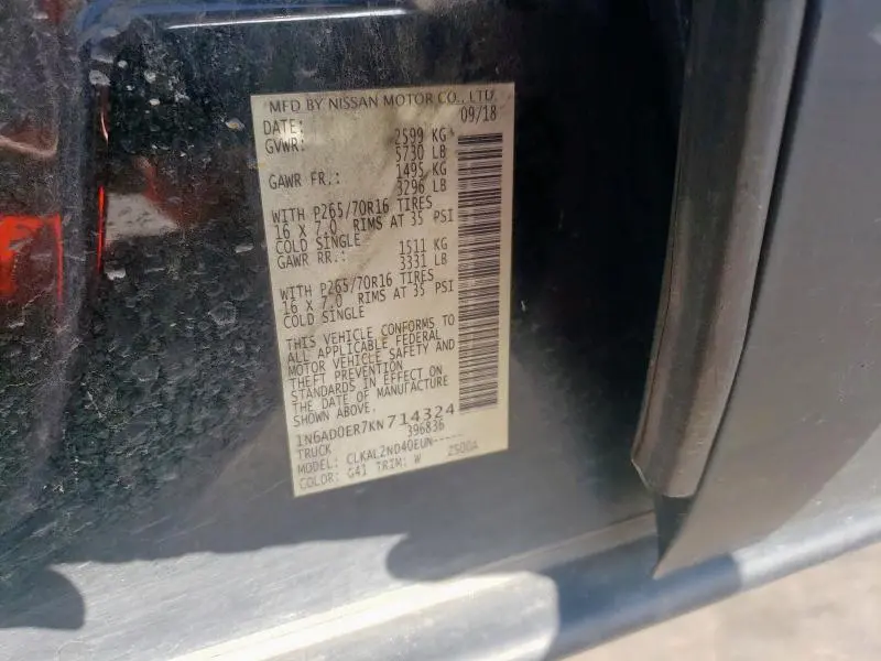 2019 NISSAN FRONTIER S  