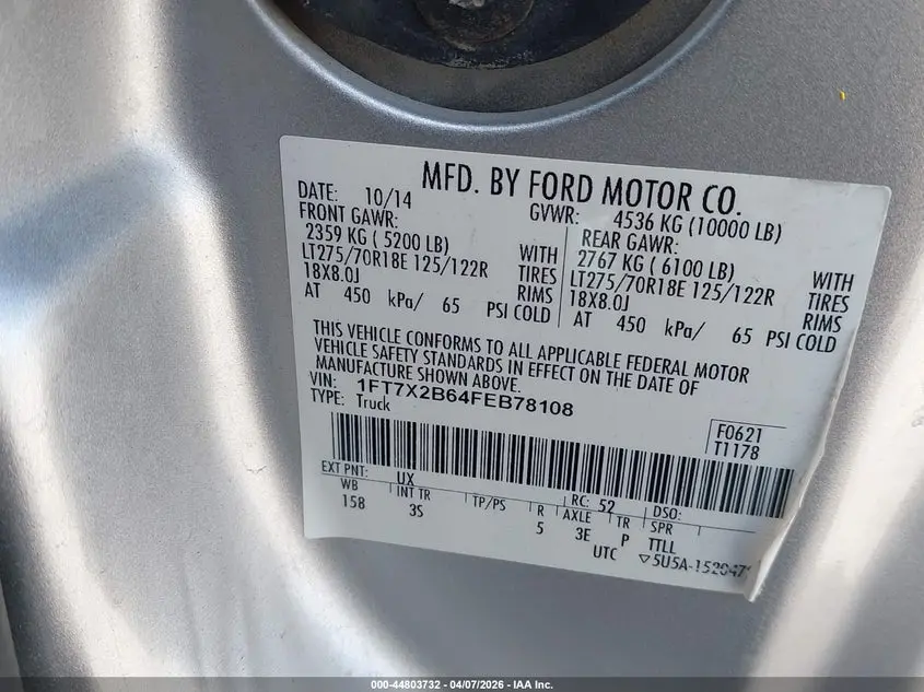 2015 FORD F-250 XLT