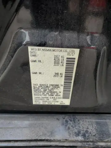 2017 NISSAN ALTIMA 2.5  