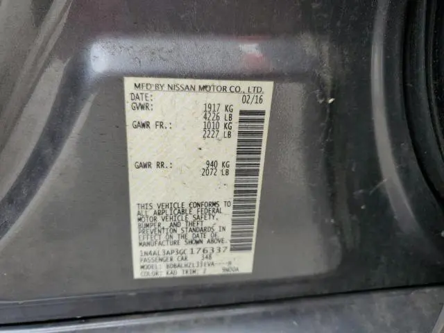2016 NISSAN ALTIMA 2.5